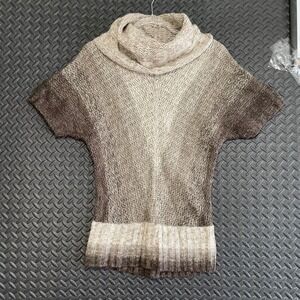 Fenn Wright Manson Wool Blend Brown Knitted Cowl Neck‎ Pullover Sweater Women XS